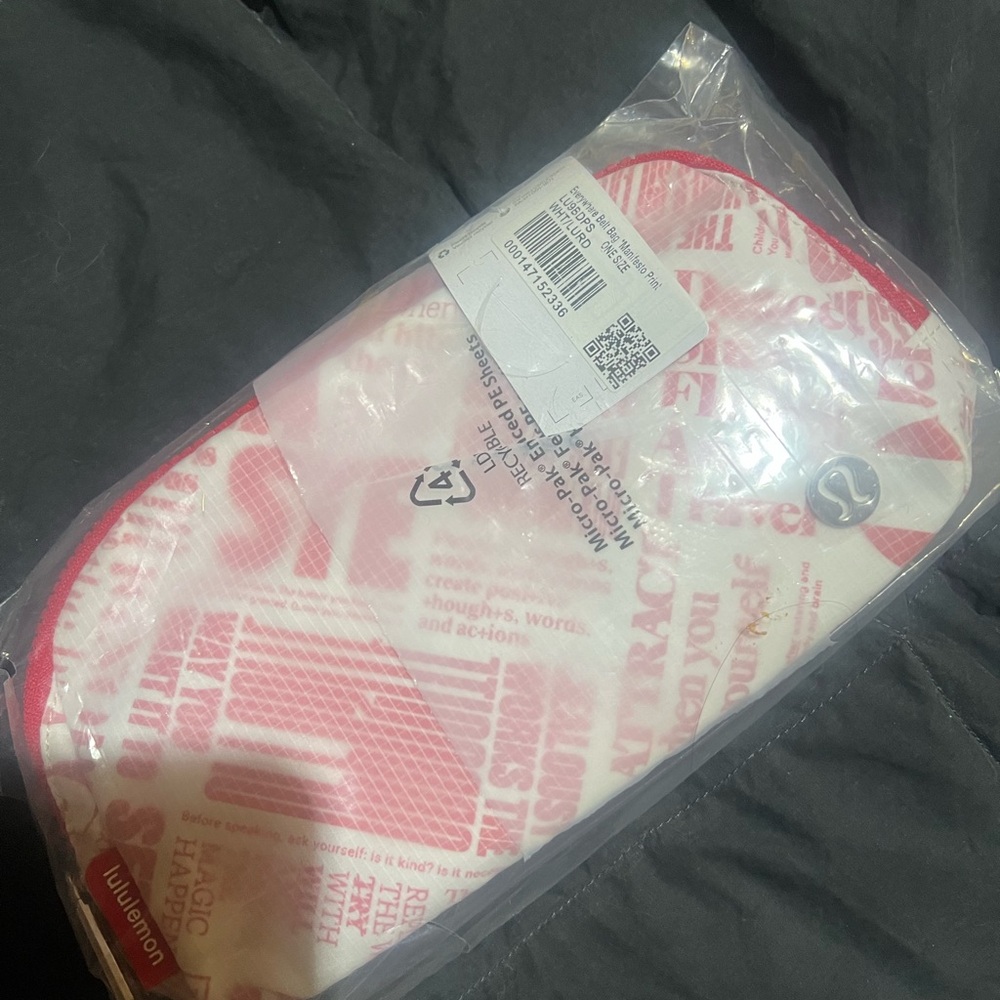 lululemon athletica red and White Crossbody Bag new in package